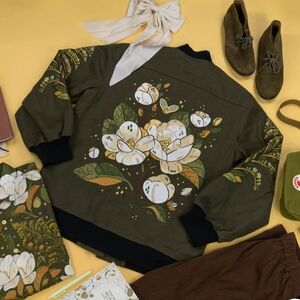 Morningwitch [COTTON TWILL JACKET] Magnolia And Goldenrod, Size Medium